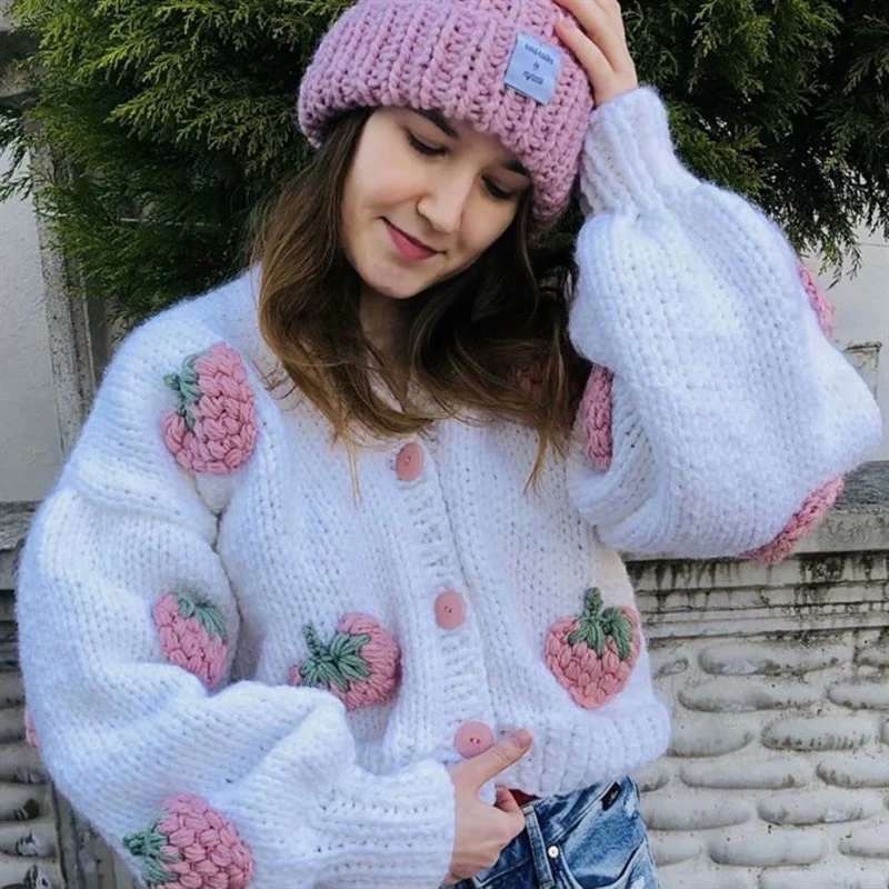 Strawberry Knitted Cardigan - Image 15