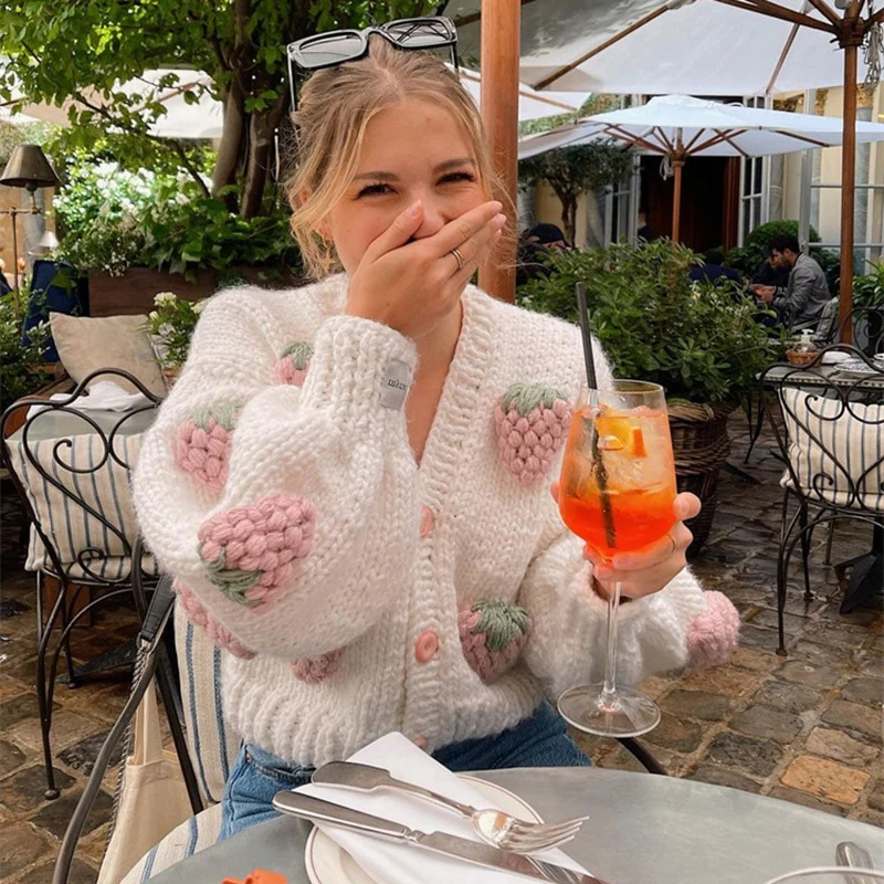 Strawberry Knitted Cardigan - Image 19