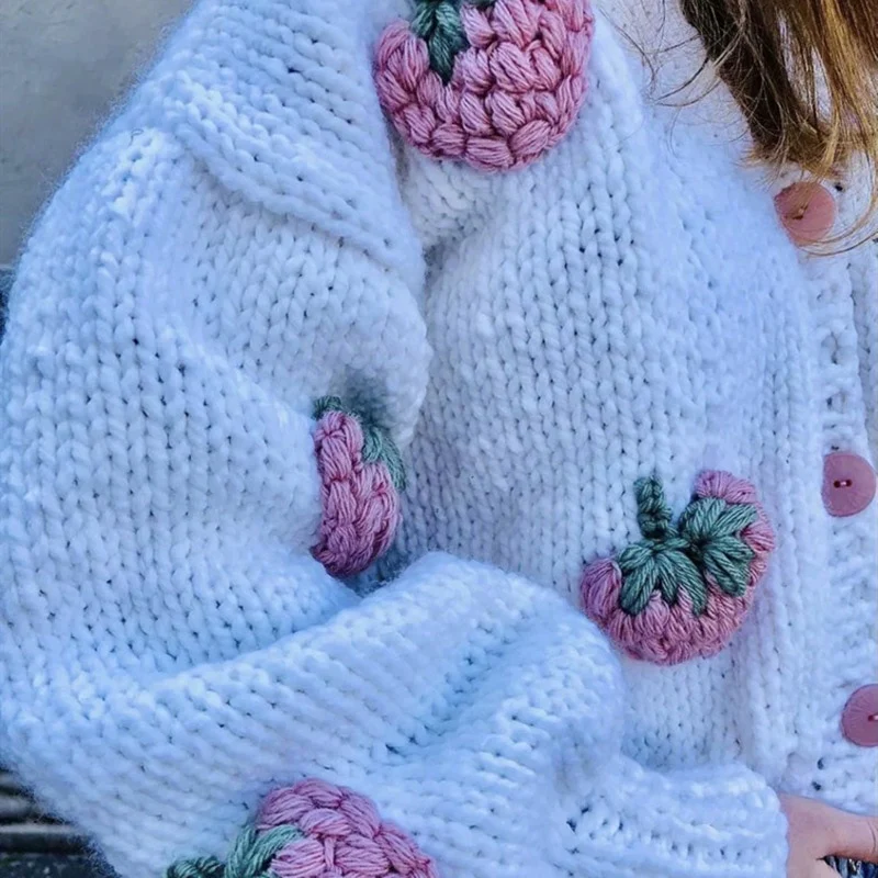 Strawberry Knitted Cardigan - Image 20