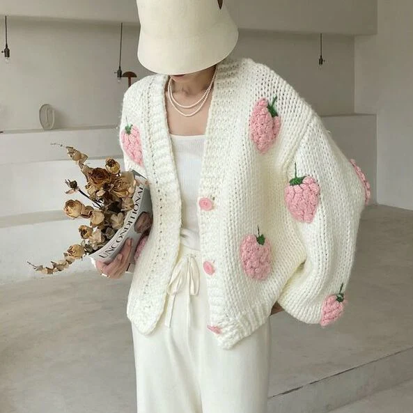 Strawberry Knitted Cardigan - Image 21