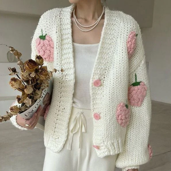 Strawberry Knitted Cardigan - Image 22