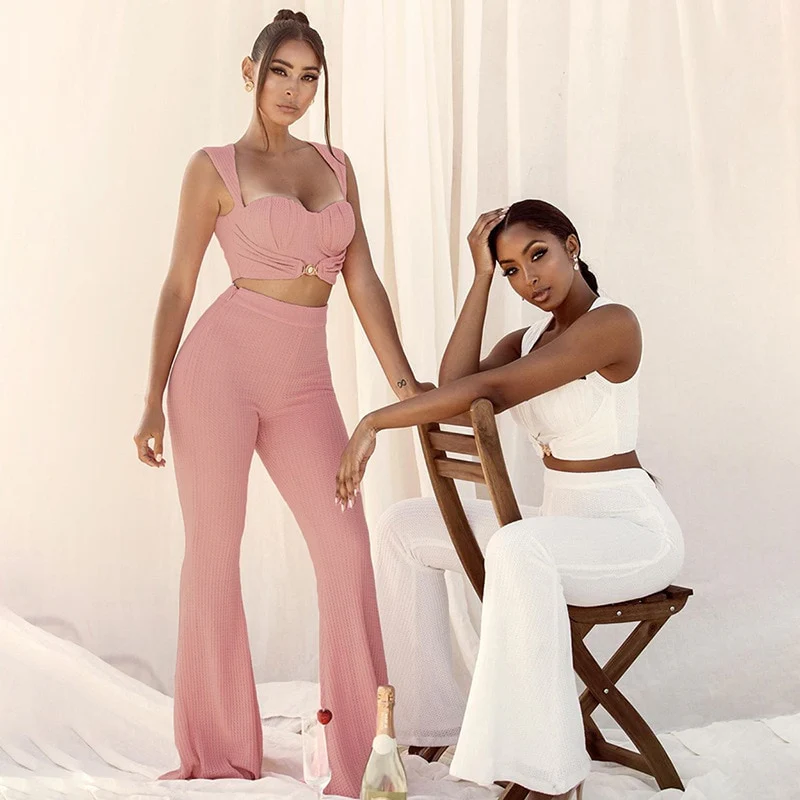 Sweetheart Flared Pants Matching Set - Image 11