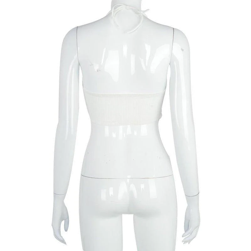 The "V" Halter Crop Top - Image 9