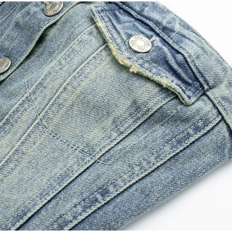 Tiago Strapless Denim Crop Top - Image 10