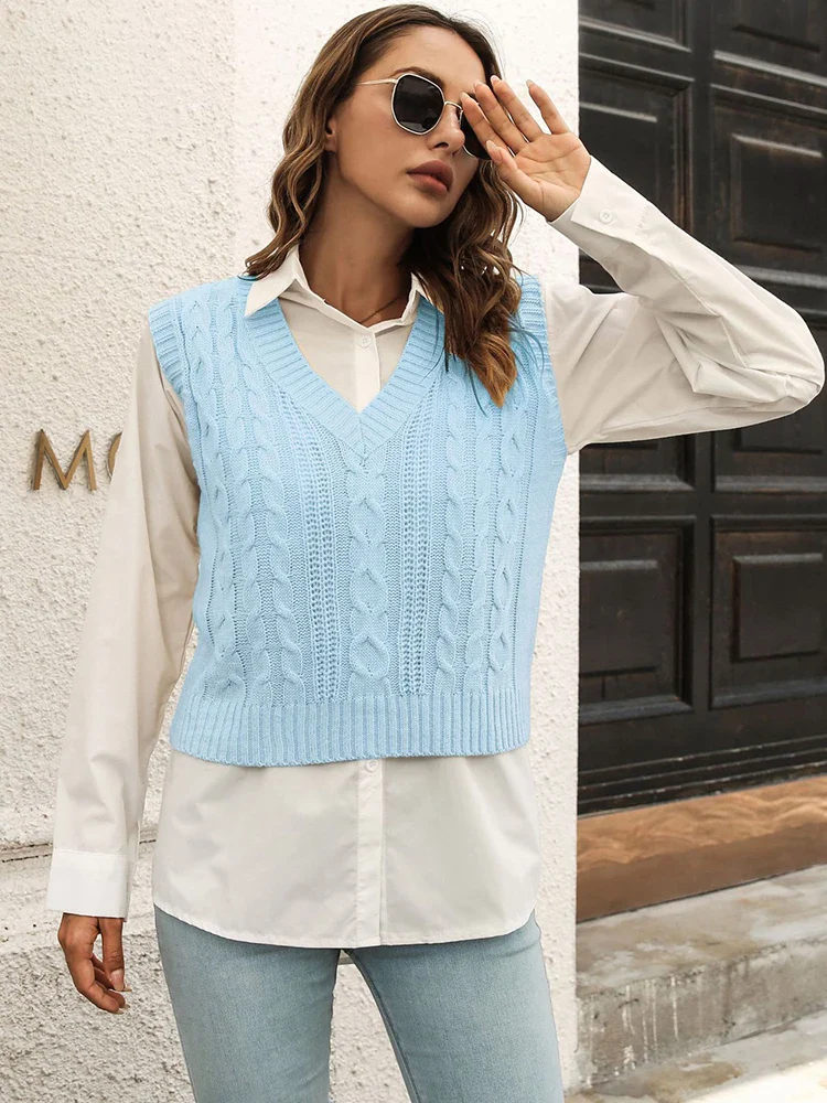 Whisper Weave V-Neck Vest - Image 13