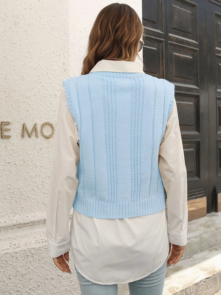 Whisper Weave V-Neck Vest - Image 14