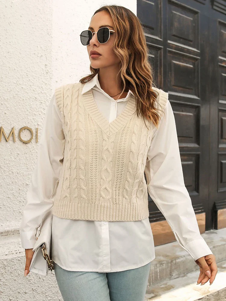 Whisper Weave V-Neck Vest - Image 3