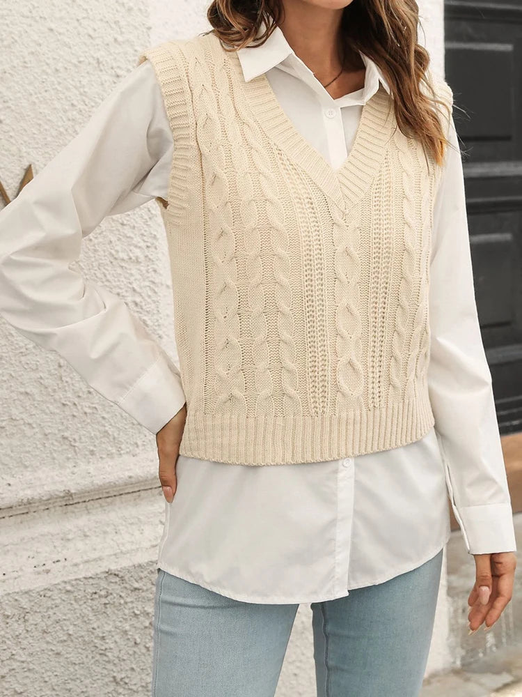 Whisper Weave V-Neck Vest - Image 7