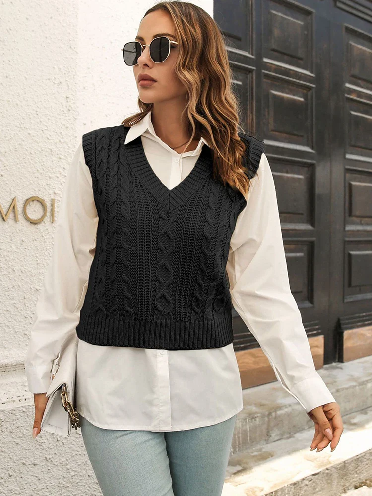 Whisper Weave V-Neck Vest - Image 9