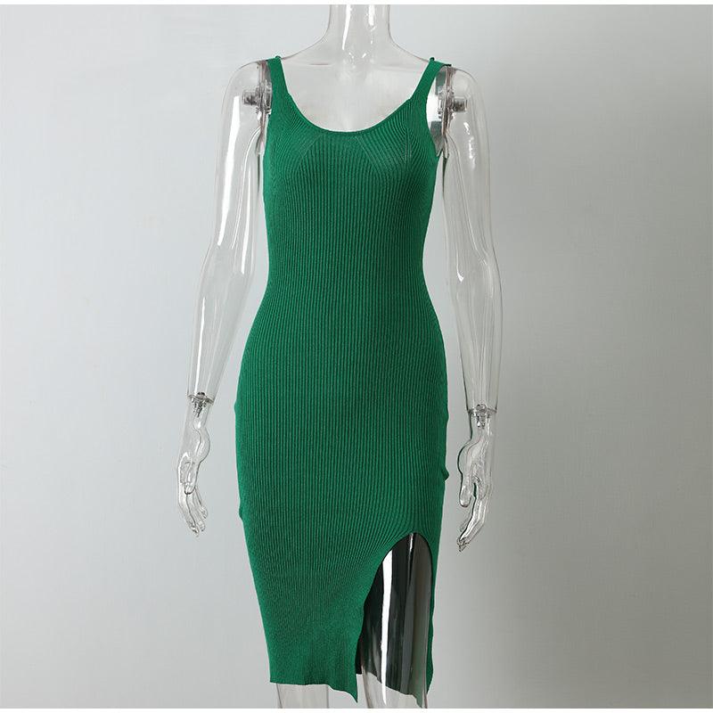 Wincia Knitted Slit Bodycon Dress - Image 4
