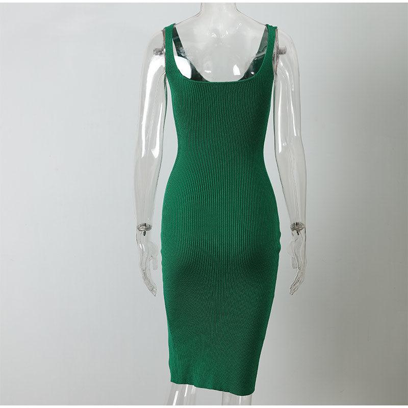 Wincia Knitted Slit Bodycon Dress - Image 6